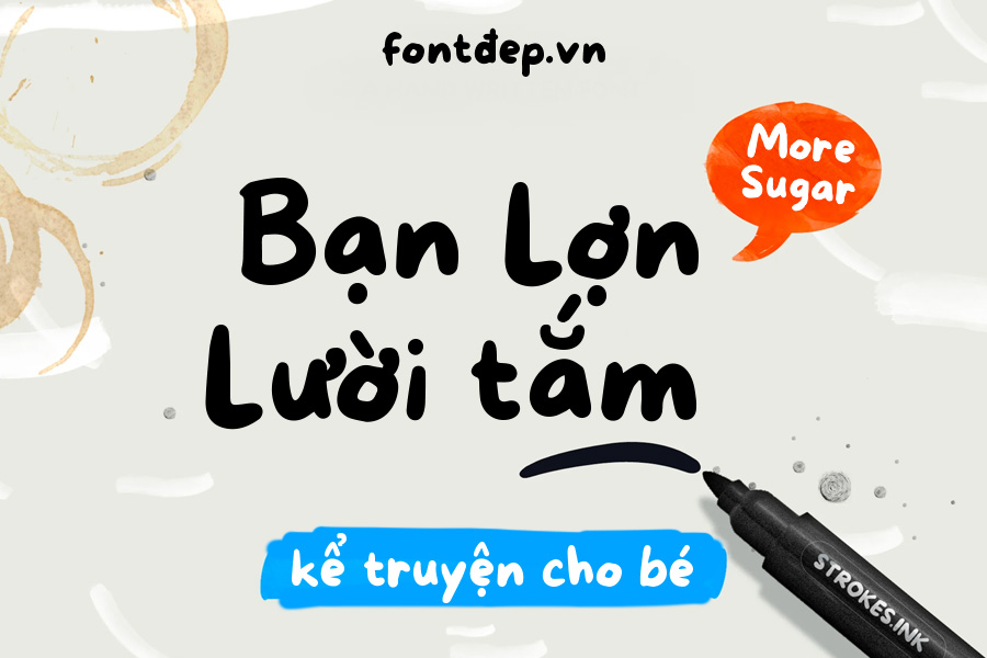 Font chữ Hoạt Hình Vui Nhộn TH More Sugar Việt Hóa
